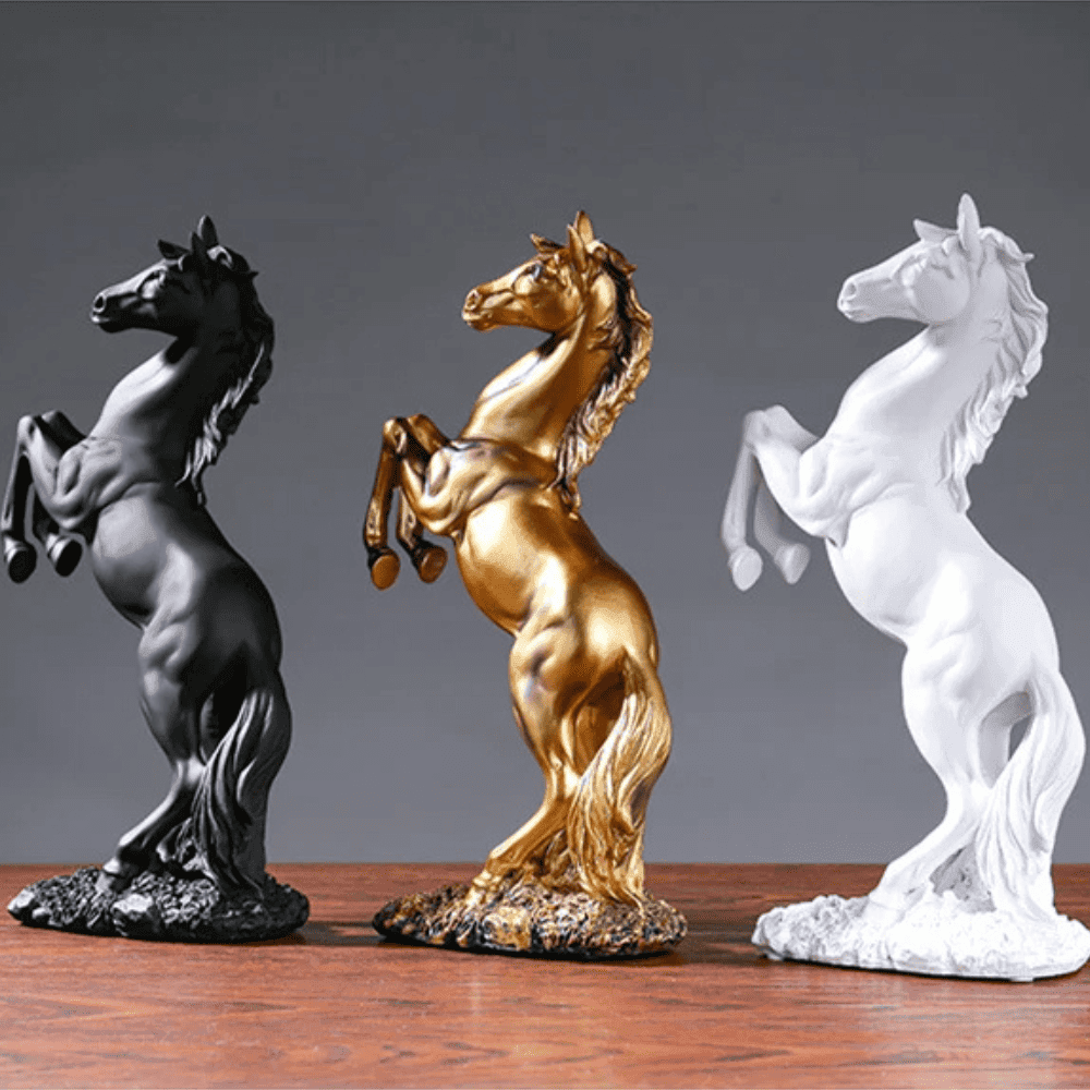 Escultura de Resina Cavalo Nórdico