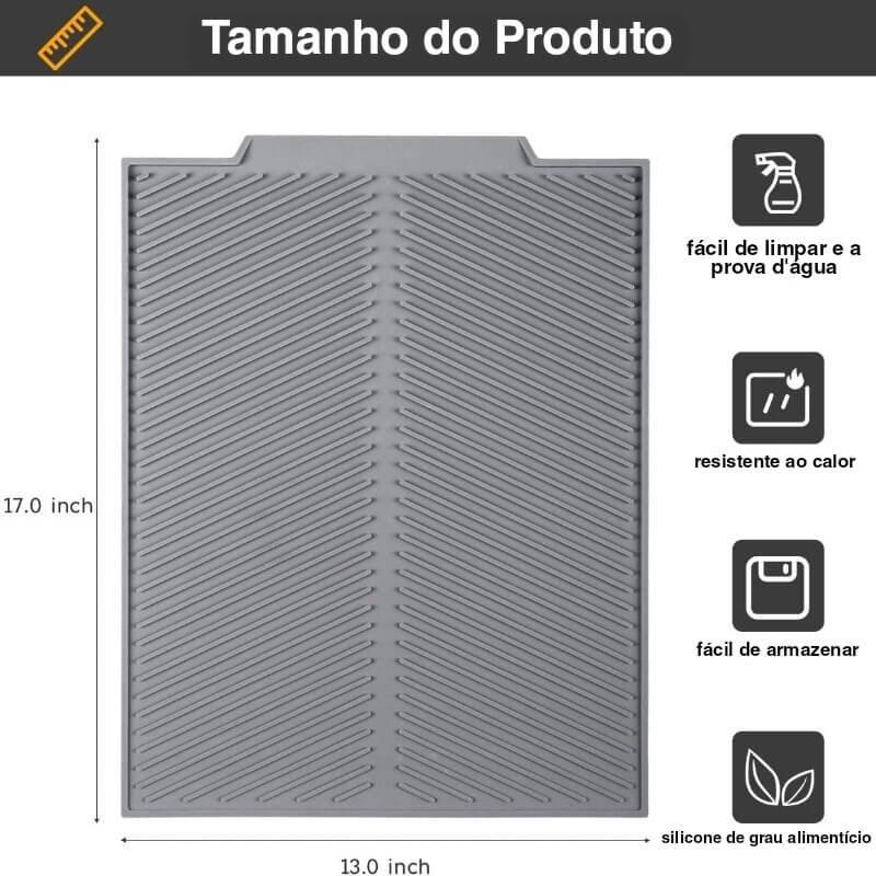 Tapete escorredor de louças em silicone