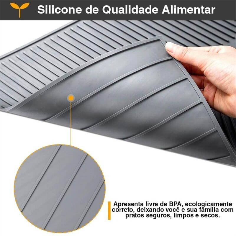 Tapete escorredor de louças em silicone